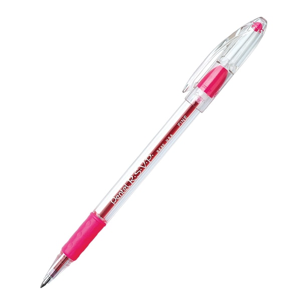 R.S.V.P. Ballpoint Pen, Fine Point, Pink, PK24, 24PK